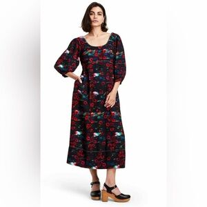Rachel Comey for Target | Kodak Red Floral Print Midi Dress, size 6